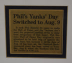 Phil Rizzuto Autographed & Inscribed LeRoy Nieman Framed Poster New York Yankees