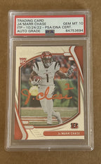 Jamarr Chase Panini #105 Rookie Card Signed Witnessed Auto PSA 10 2021