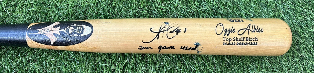 Ozzie Albies Atlanta Braves Game Used Bat Birdman 2022 Uncracked GUG LOA “1”