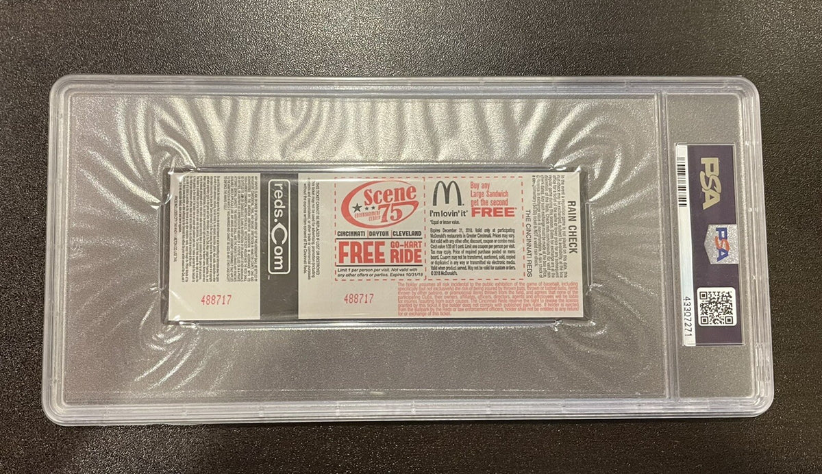 Ronald Acuna Jr. Atlanta Braves “MLB Debut / 1st Hit” Ticket Stub PSA Auth