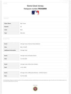 Kyle Tucker Chicago Cubs Game Used Jersey 2025 - 142nd HR & Postseason MLB Auth