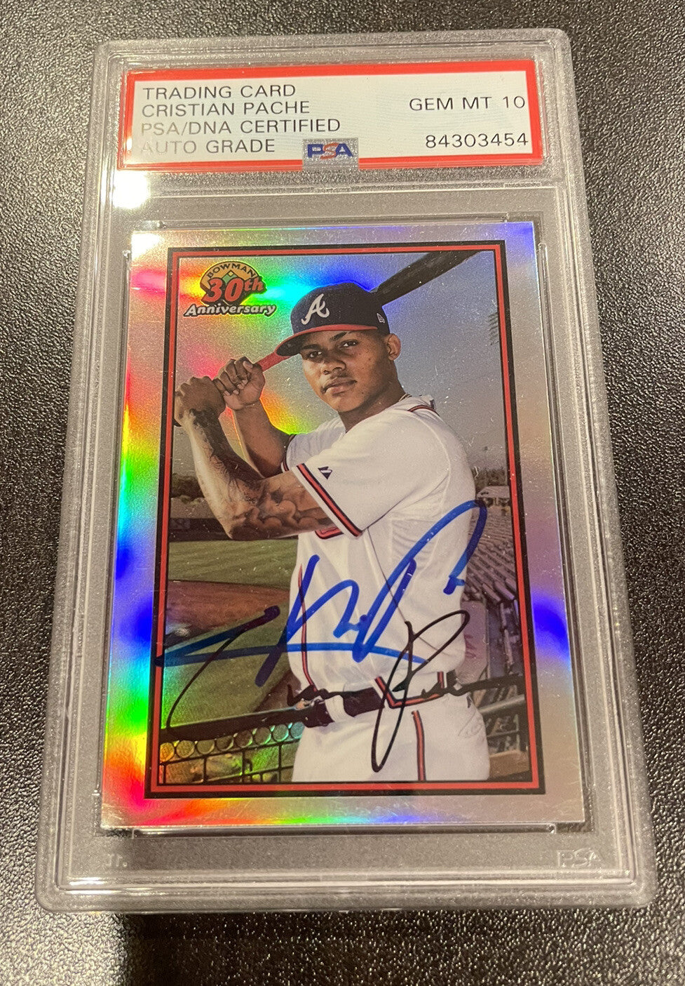 Cristian Pache Atlanta Braves Bowman 2019 B30-CP Auto PSA 10