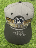 Teoscar Hernandez Los Angeles Dodgers Signed World Series Hat 2024 GUG LOA