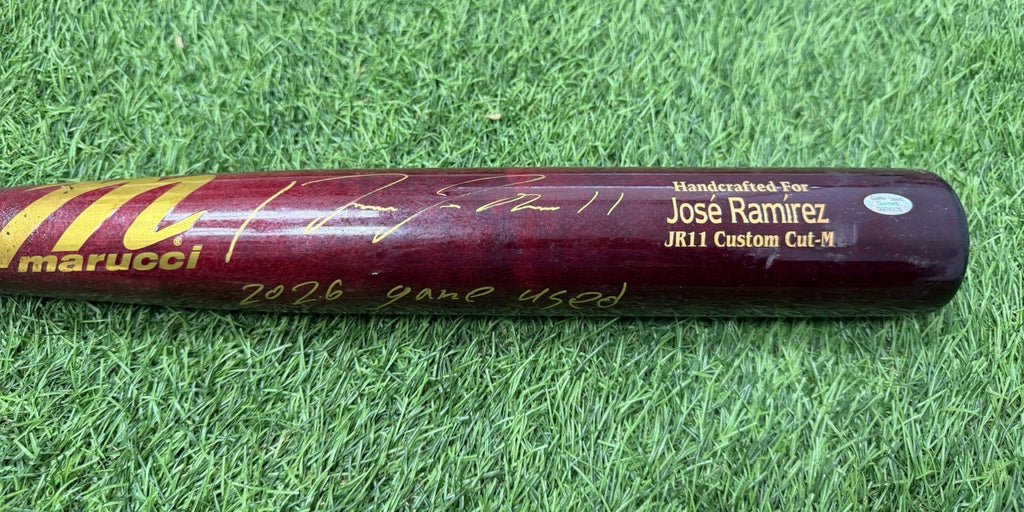 Jose Ramirez Cleveland Guardians Game Used Bat 2026 Signed MLB GUG Auth LOA