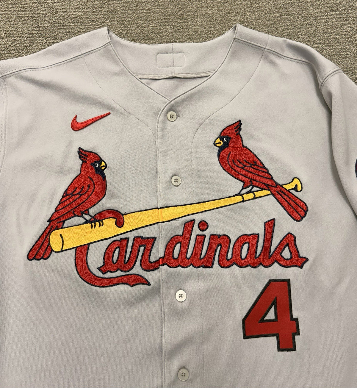 Yadier Molina St. Louis Cardinals Team Issued Jersey 2022 Brock Patch MLB Auth