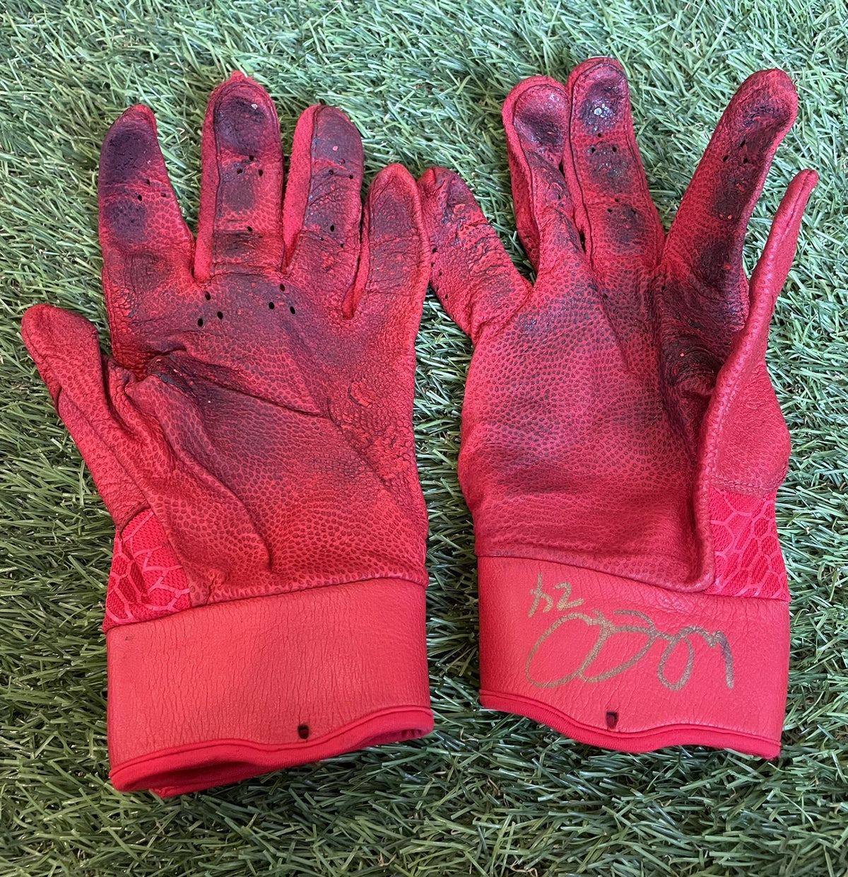 William Contreras Atlanta Braves Game Used Batting Gloves 2021 Signed LOA
