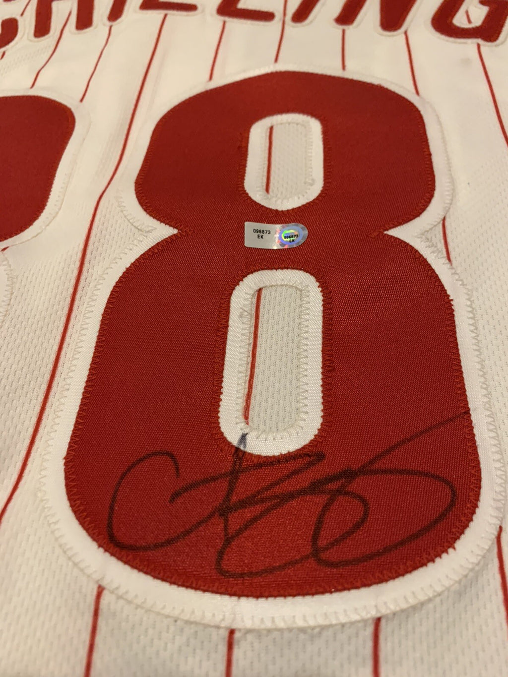 Curt Schilling Philadelphia Phillies Game Model Jersey Signed MLB Authenticated
