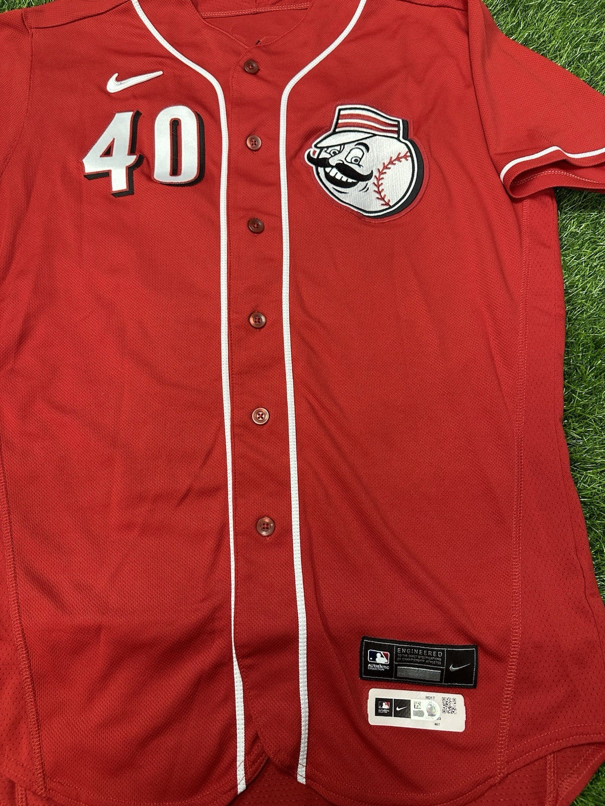 Nick Lodolo Cincinnati Reds Game Used Worn Jersey 2023 Spring Training MLB Auth