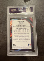 Cristian Pache Atlanta Braves Bowman 2018 TOP-21 Auto PSA 10