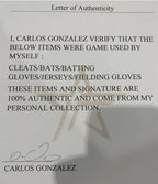 Carlos Gonzalez Colorado Rockies Game Used Cleats 2017 Excellent Use Cargo LOA