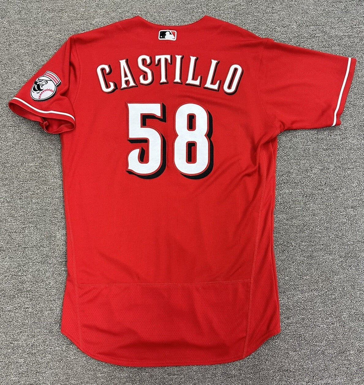 Luis Castillo Cincinnati Reds Game Used Worn Jersey 800th Career K MLB Auth