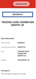 Ken Griffey Jr. 1989 Fleer #548 Signed Rookie Baseball Card Auto PSA/DNA 10