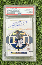 Ronald Acuna Jr. National Treasures S-RA 2022 Signed Card PSA Auth #’d 09/25