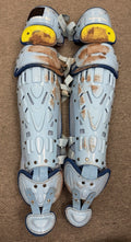 Salvador Perez Rawlings Game Used Shin Guards 2024 Heavy Dirt GUG LOA