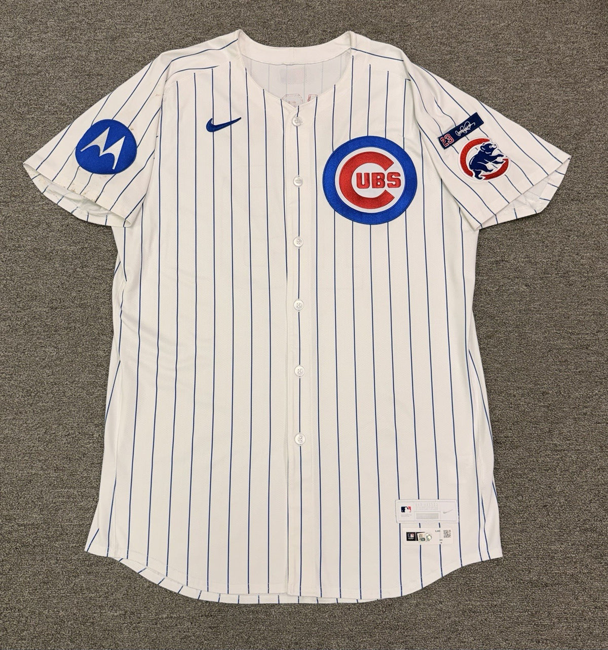 Owen Caissie Chicago Cubs Game Used Jersey Worn for 1st Career HR & HIT MLB Auth