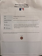 Adolis Garcia Phillies Game Used Bat 2026 Mlb Auth