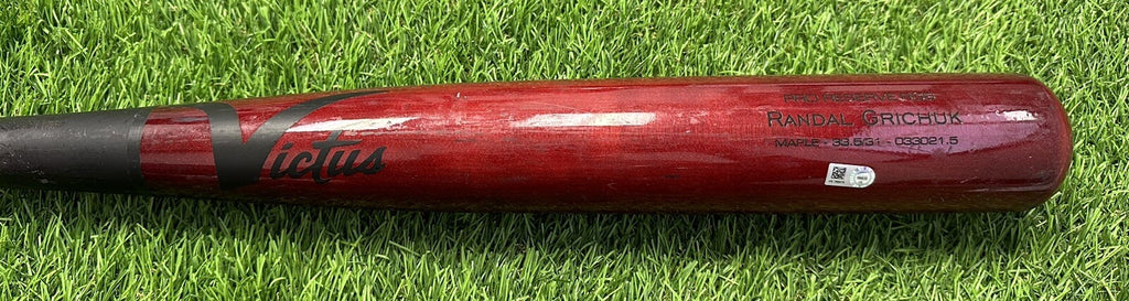 Randal Grichuk Toronto Blue Jays game used bat 2021 “RBI Single"