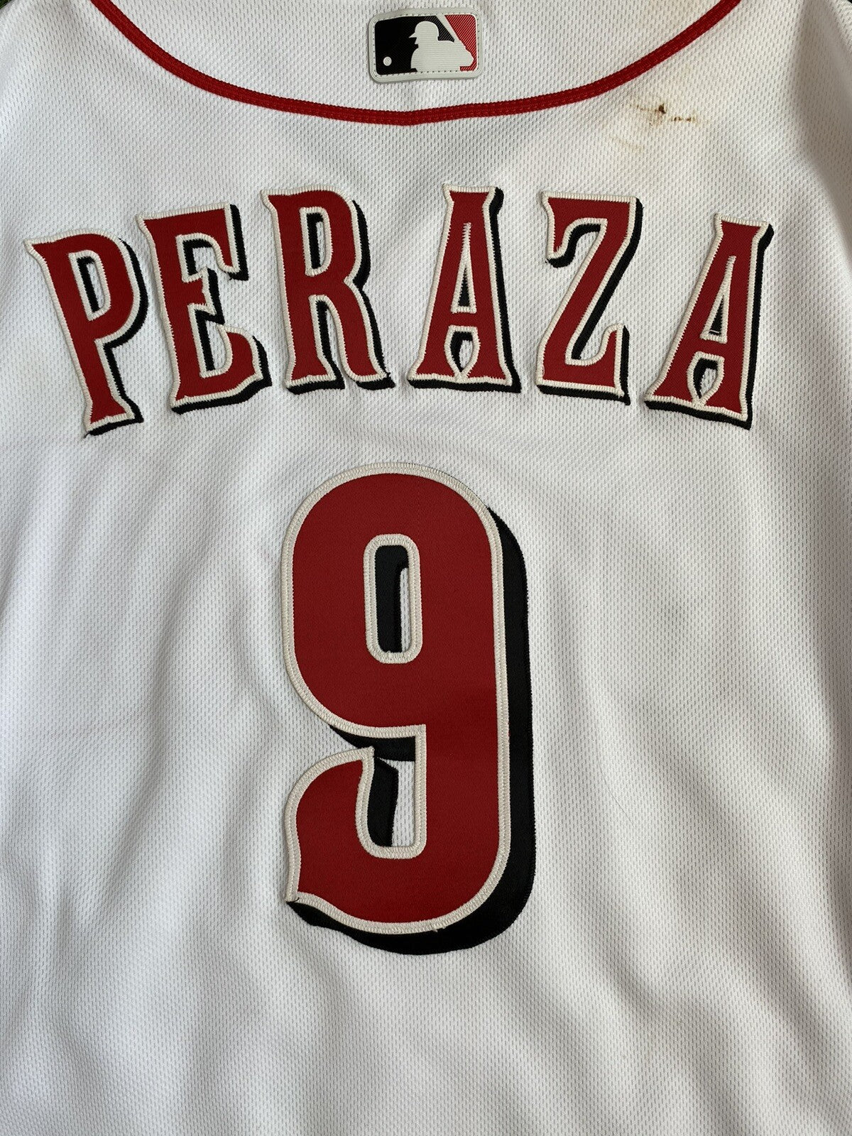 Jose Peraza Cincinnati Reds Game Used Jersey “First Career Game at GABP”