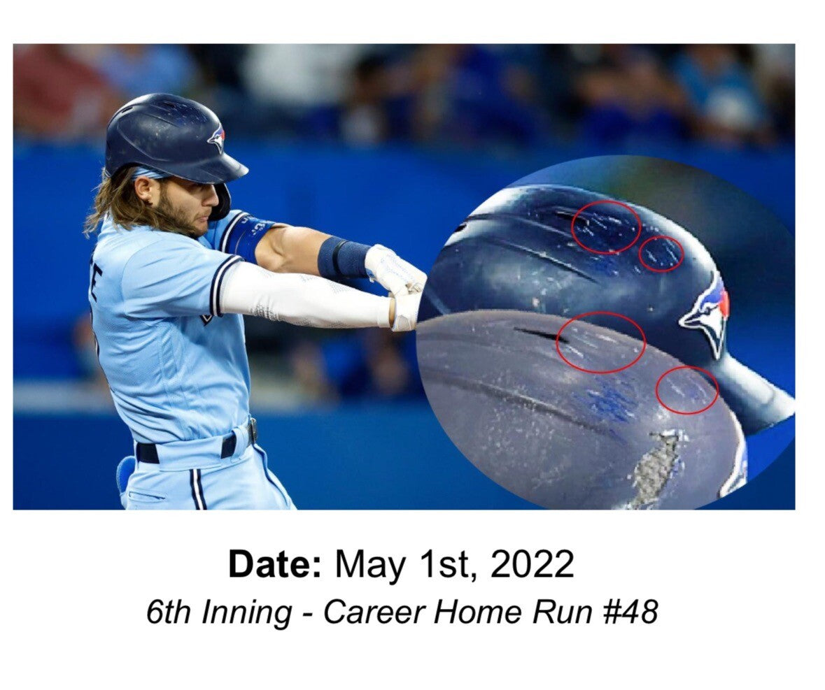 Bo Bichette Toronto Blue Jays Game Used Helmet 1st Career Grand Slam MLB Auth
