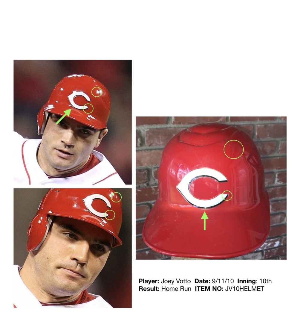 Joey Votto Cincinnati Reds Game Used Helmet 2010 “NL MVP Season” MLB Auth Match