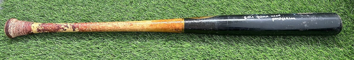Ozzie Albies Atlanta Braves Game Used Bat “2021 NLDS Game 1” Signed PSA 10