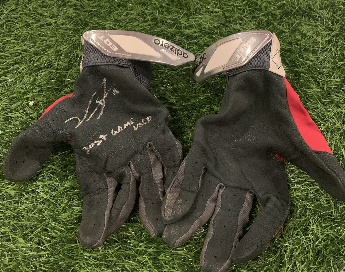Victor Robles Washington Nationals Game Used Batting Gloves Signed LOA
