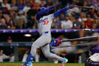 Teoscar Hernandez 2025 Dodgers Game Used Bat Signed 213th HR MLB Auth GUG LOA