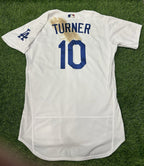 Justin Turner Los Angeles Dodgers Game Used Worn Jersey 2020 Postseason MLB Auth