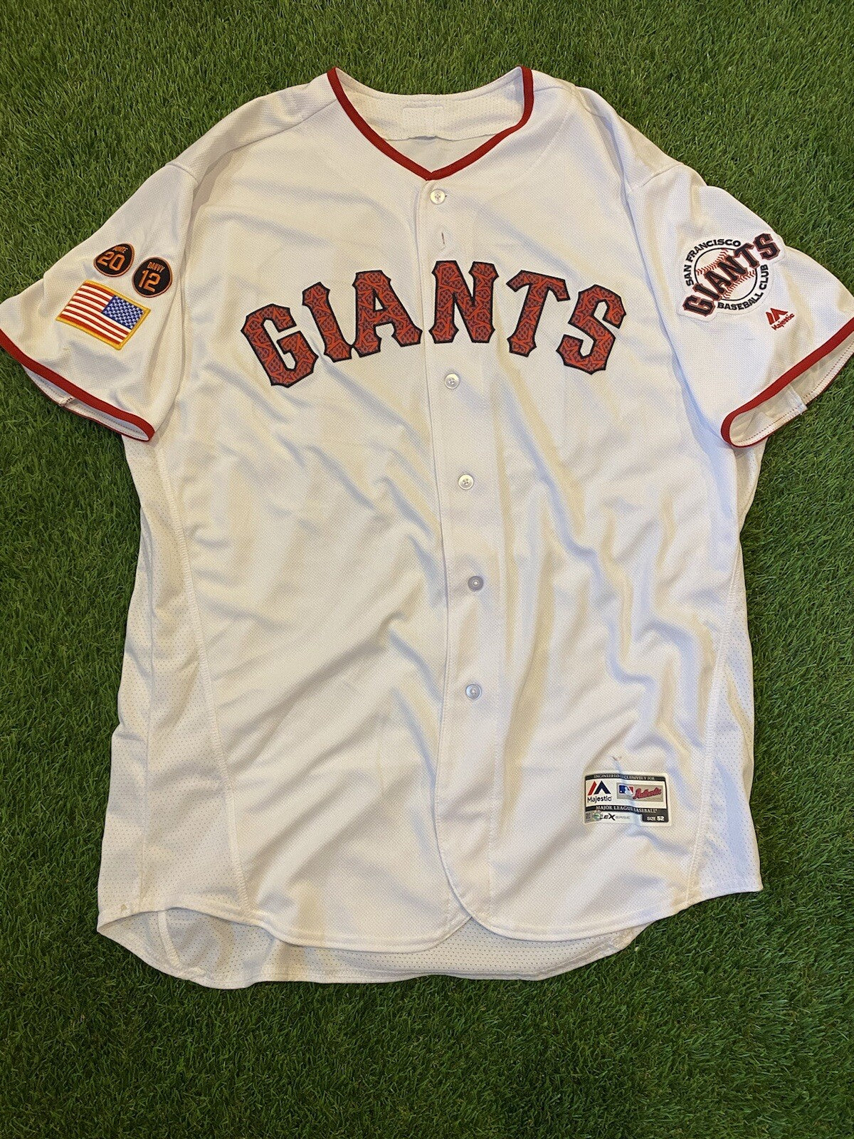 Jeff Samardzija San Francisco Giants Game Used Worn Jersey 2016 “July 4th” MLB
