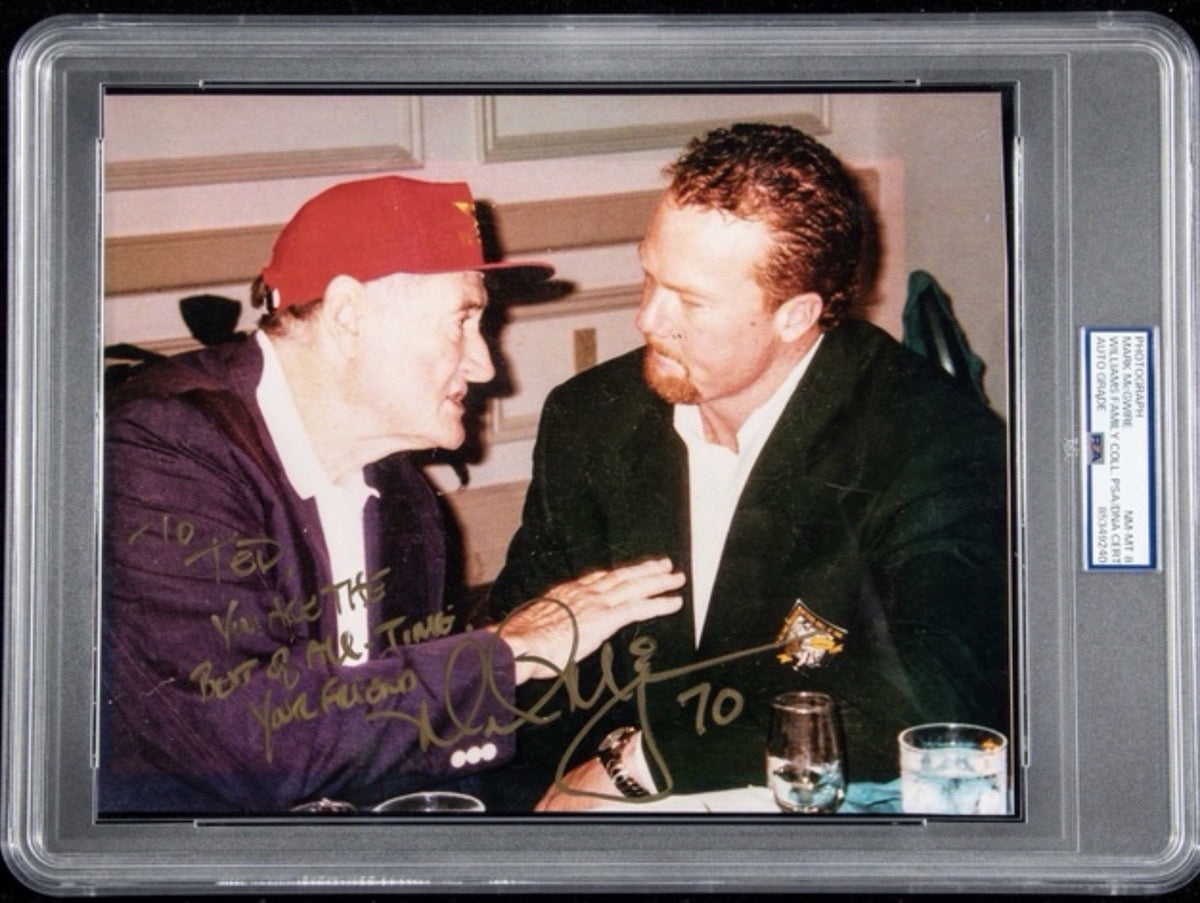 Mark McGwire Signed Photo To Ted Williams PSA/DNA Auth LOA
