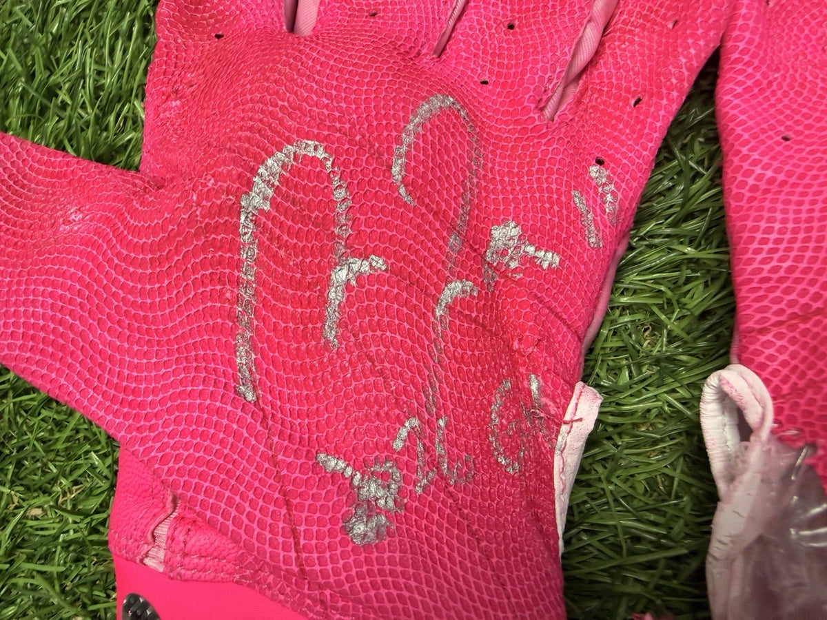 Jose Ramirez Guardians Game Used Custom Batting Gloves Pink Signed GUG LOA 2026