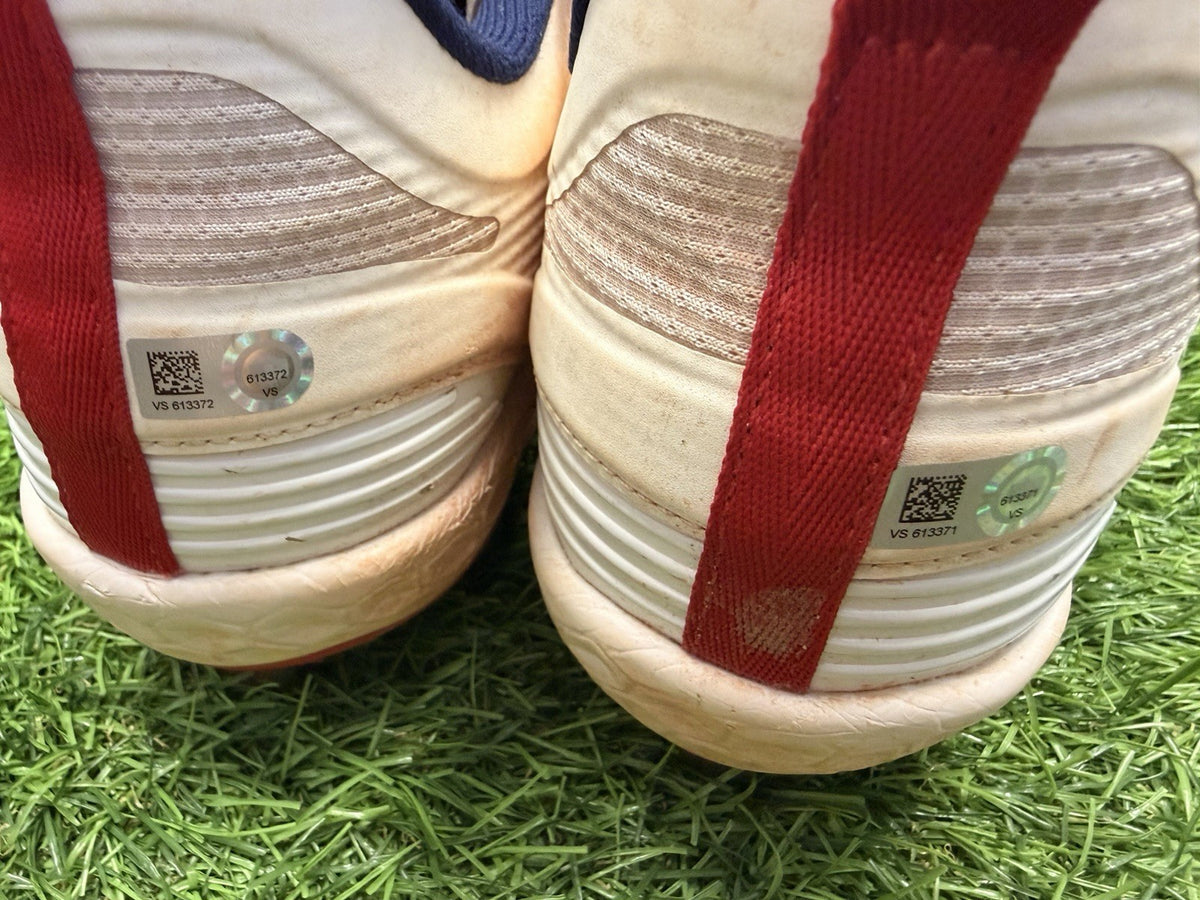Andres Gimenez Cleveland Game-Used Home New Balance Custom Cleats MLB Auth 2023