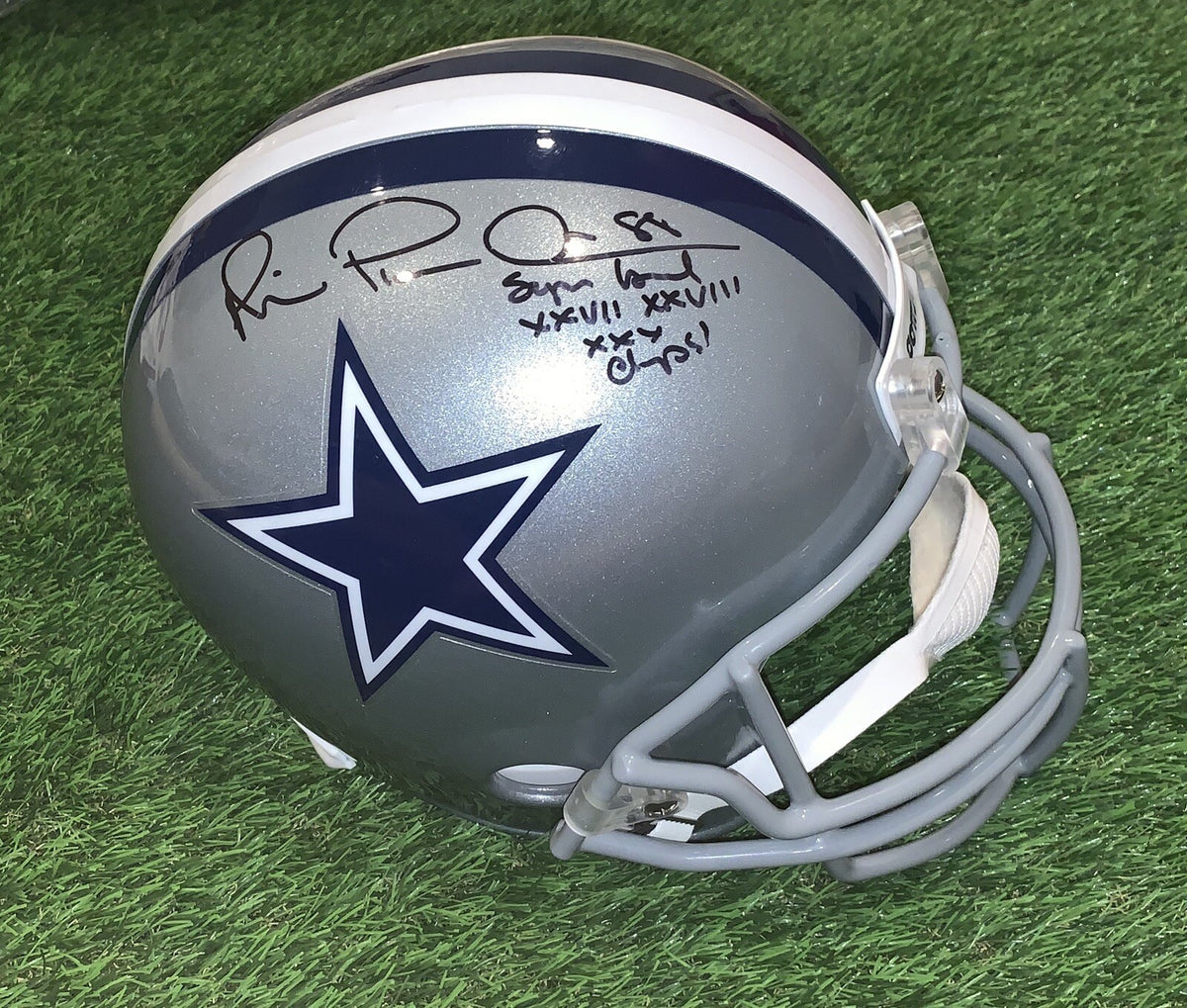 Michael Irvin Dallas Cowboys Signed Full Size Helmet Inscribed LOA