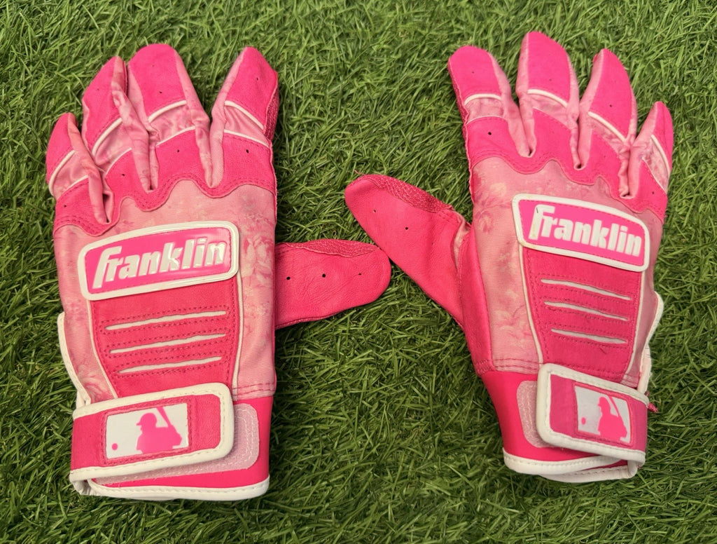 Jose Ramirez Guardians Game Used Custom Batting Gloves Pink Signed GUG LOA 2026