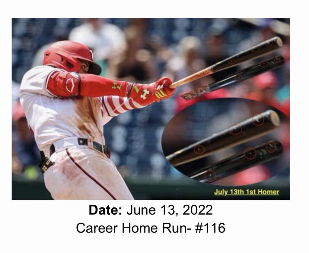 Juan Soto Game Used Bat 2022 Career HR’s #116 #117 MLB Auth Photo Matched