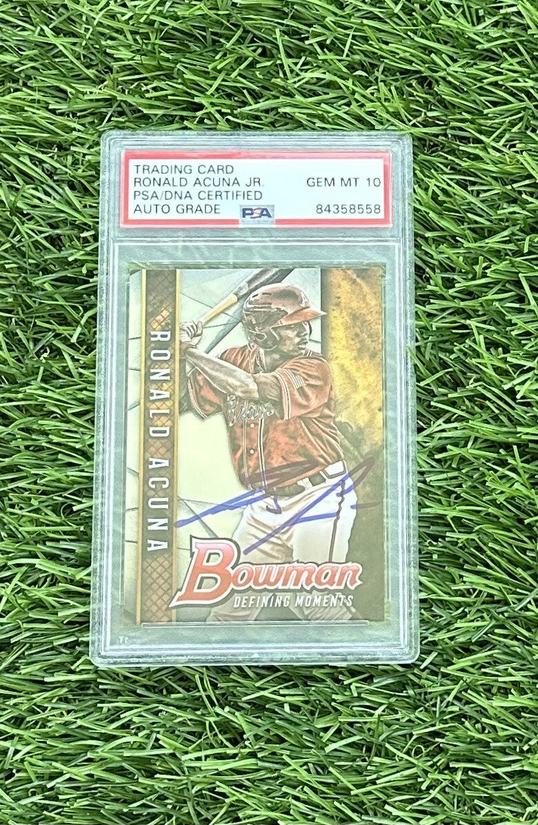 Ronald Acuna Jr. 2017 Bowman BDM-RA Signed Card PSA 10 Auto