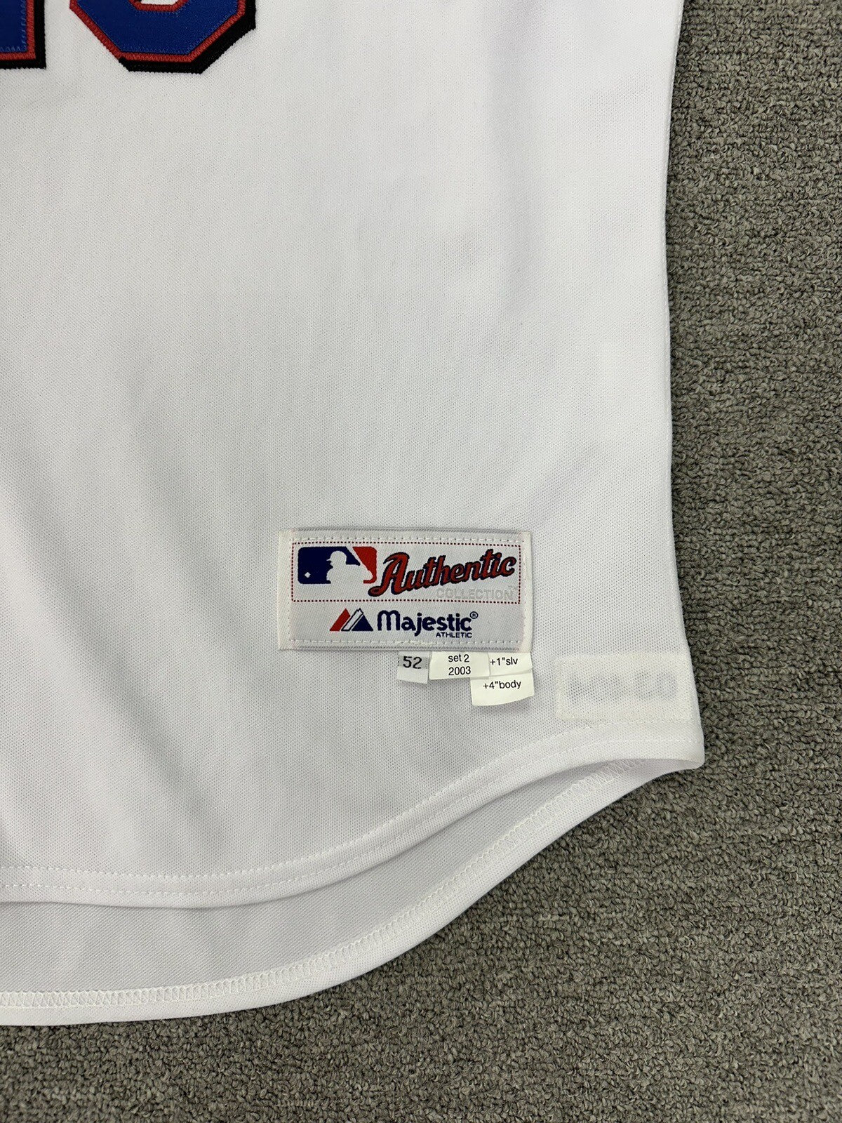 Juan Gonzalez Team Issued Texas Rangers Jersey 2003 MEI Gray LOA