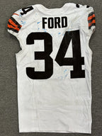 Jerome Ford Cleveland Browns Game Used Worn Jersey Brown Patch LOA