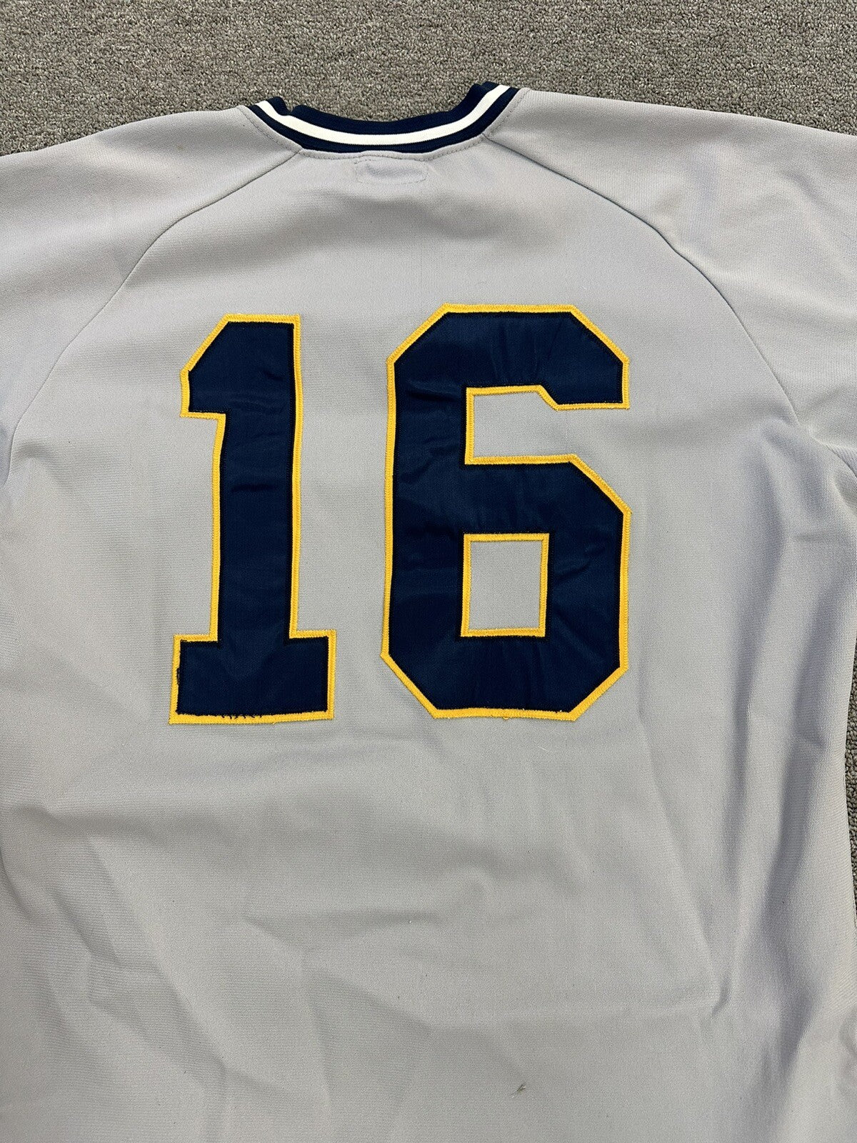 Barry Larkin Michigan Game Used Worn Jersey 1985 UofM Baseball LOA