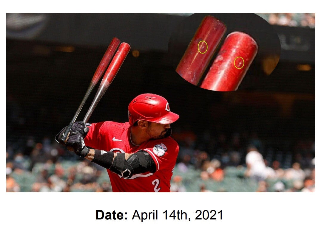 Nick Castellanos Cincinnati Reds Game Used Bat Career HR 139 MLB Auth Matched