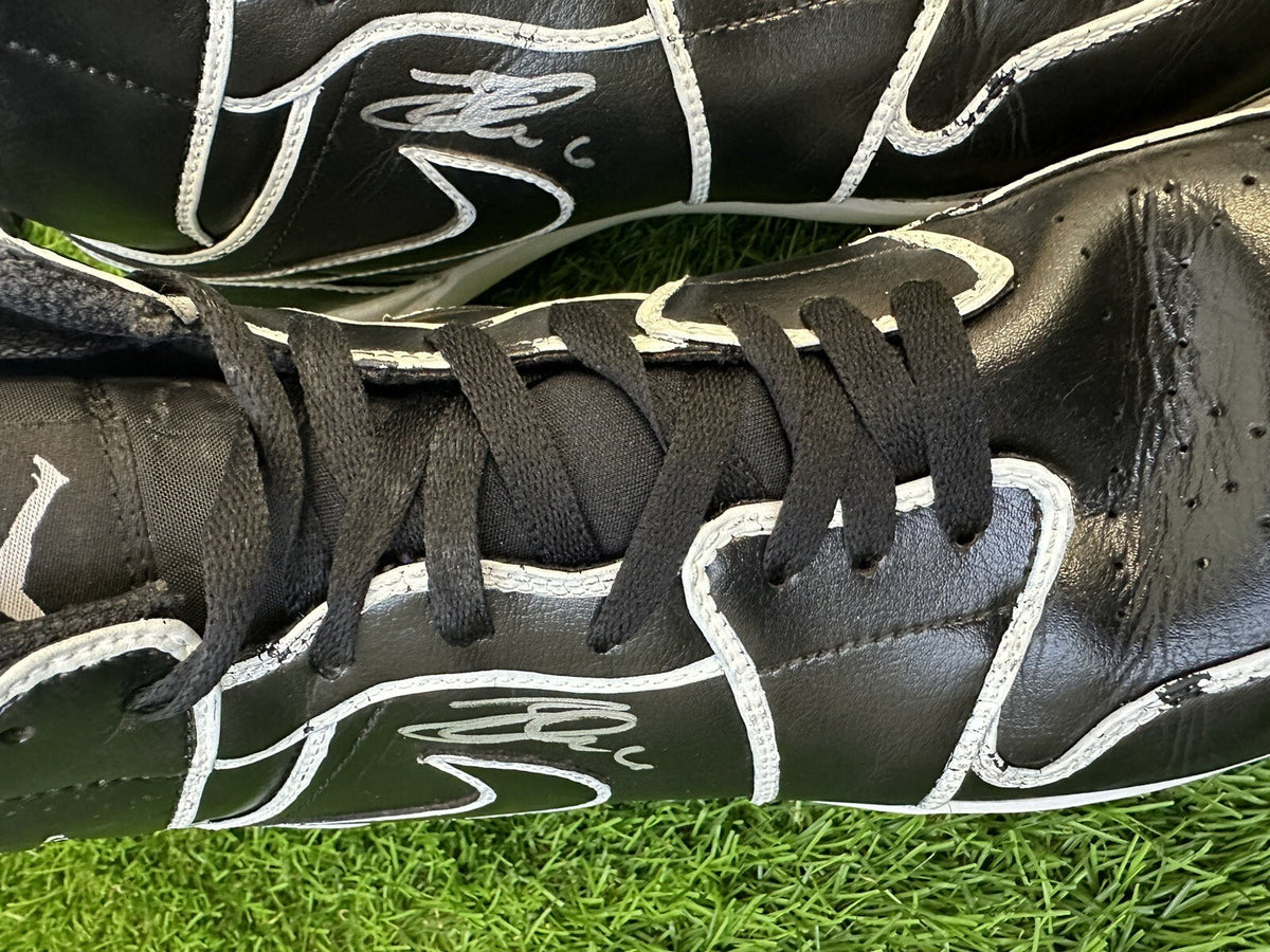Jonathan India Cincinnati Reds Game Used Cleats Jordan 1’s Black/White 2023 MLB