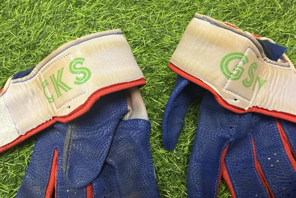 George Springer Toronto Blue Jays Game Used Worn Batting Gloves 2023 GUG LOA