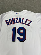 Juan Gonzalez Team Issued Texas Rangers Jersey 2003 MEI Gray LOA
