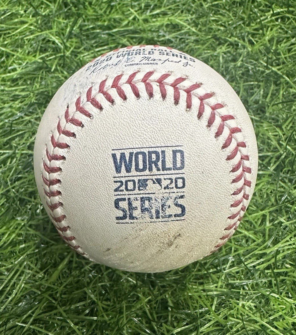 2020 World Series Game 6 Game Used Baseball Los Angeles Dodgers CLINCH MLB Auth