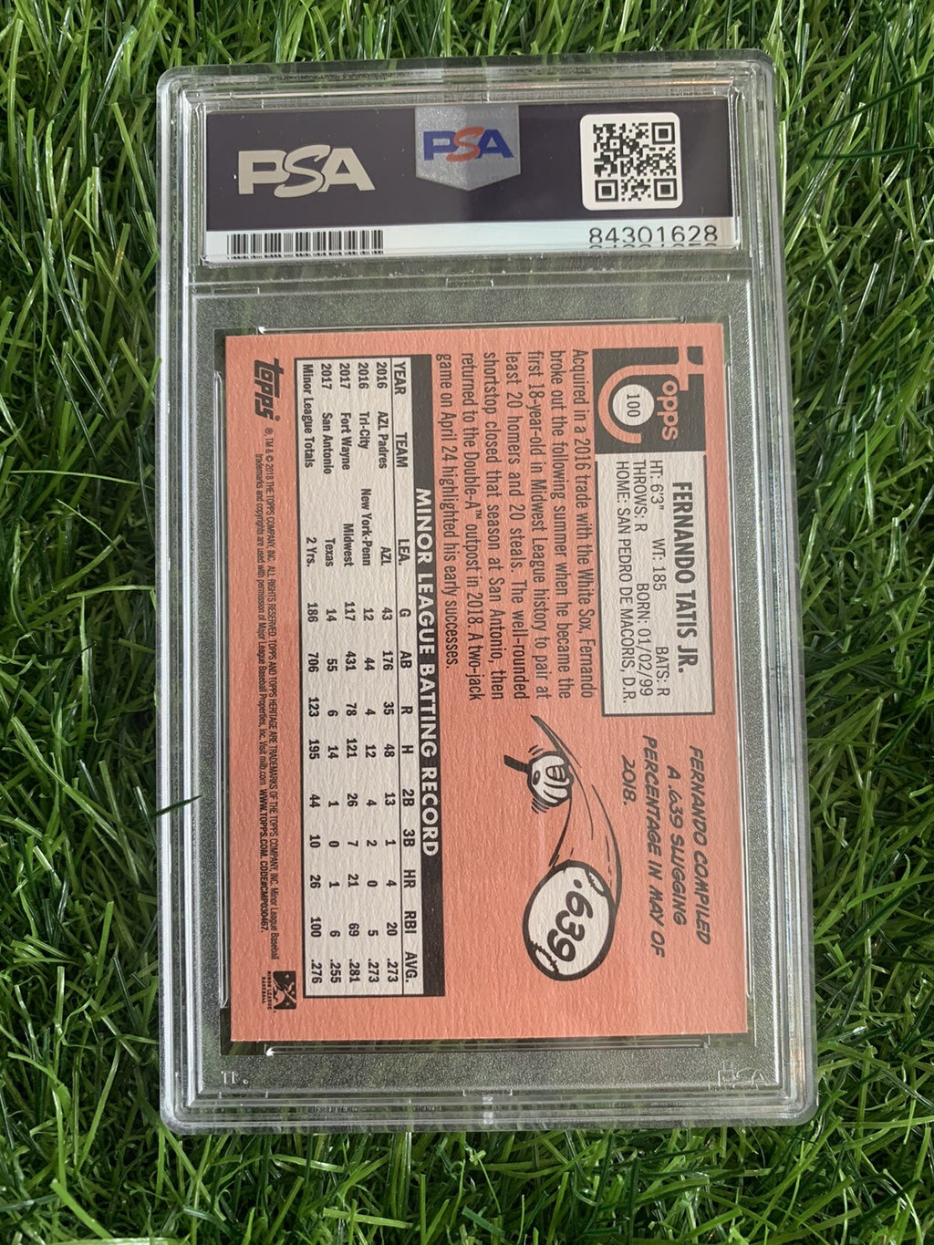 Fernando Tatis Jr. Signed 2018 Topps Heritage “PSA 10”