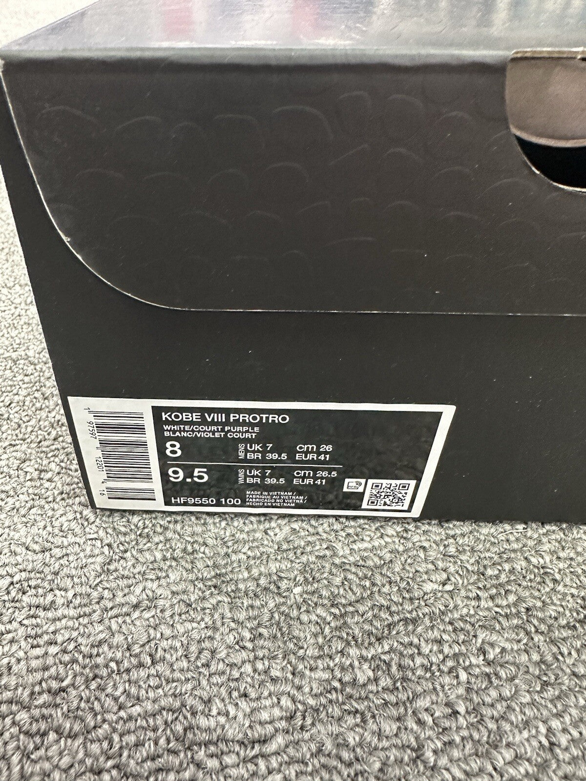 Nike Kobe 8 Protro Lakers Home *Unreleased* HF9550-100 NIB Fresh Size 8
