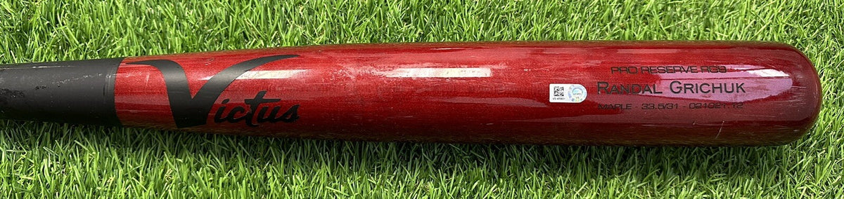 Randal Grichuk Toronto Blue Jays game used bat 2021 “Single"
