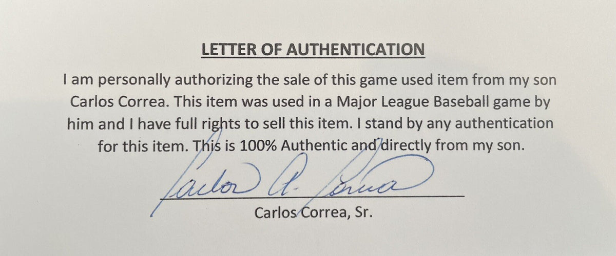 Carlos Correa Houston Astros Game Used Cleats Signed 2018 Correa LOA