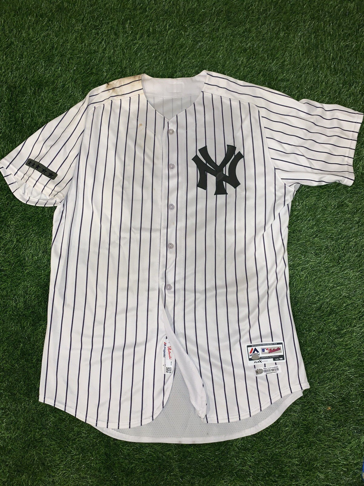 Gary Sanchez New York Yankees Game Used Worn Jersey 2017 MLB Auth Memorial Day