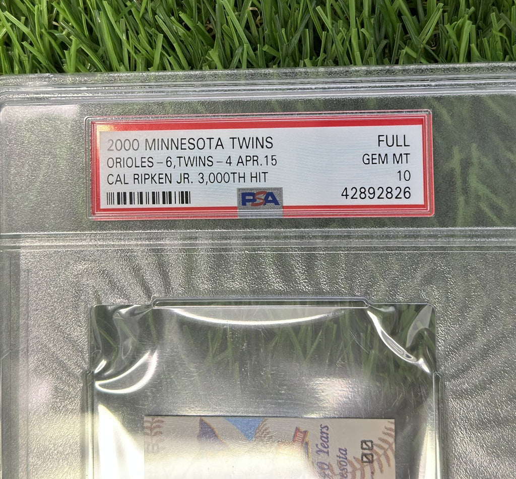 Cal Ripken Jr. Baltimore Orioles 3000th Hit Full Ticket 4/15/2000 PSA/DNA 10